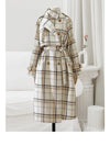Elle Plaid Trench Coat