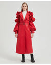Hazel Long Ruffled Coat