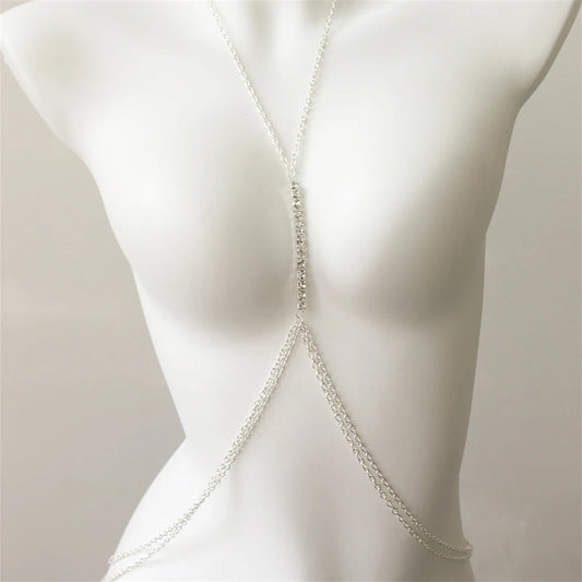 Faye Rhinestone Chest Necklace