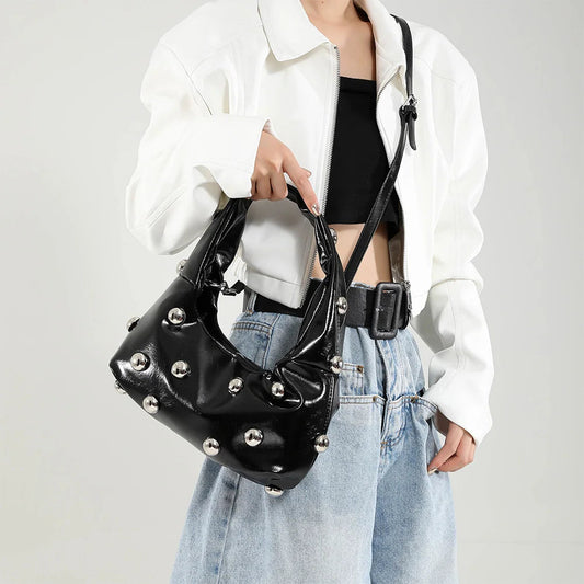 Faye Rivet Shoulder Bag