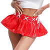Olive Leather Miniskirt