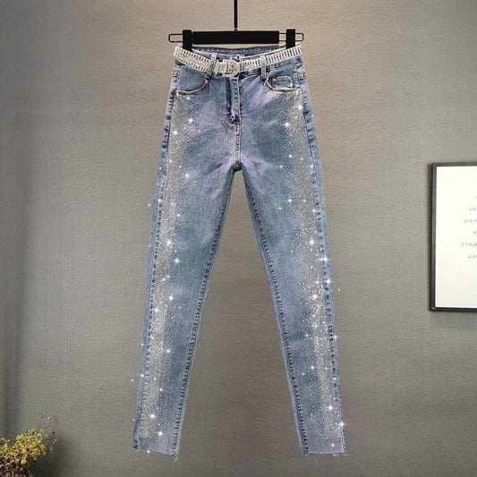 Olive Blue Slim Jeans