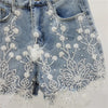 Isla Flower Denim Shorts