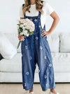 Poppy Floral Denim Overalls