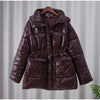 Siena Burgundy Lace Up Down Jacket
