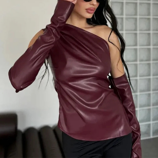 Hazel Shoulder Leather Vest