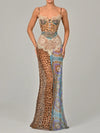 Diana Print Lace Maxi Dress