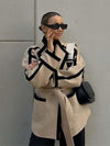 Rhea Contrast Woolen Coat