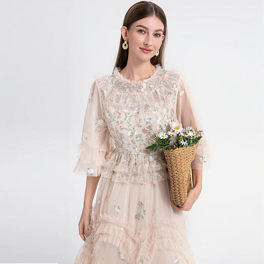 Vera Flower Midi Dress