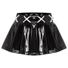 Olive Leather Miniskirt