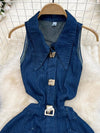 Elle Buckle Denim Dress