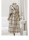 Elle Plaid Trench Coat