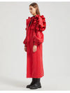 Hazel Long Ruffled Coat