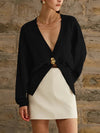 Nina Single Button Sweater