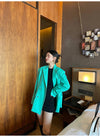 Hazel Oversized Crocodile Blazer