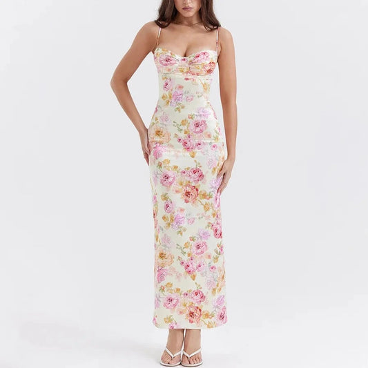 Elle Strap Floral Print Dress