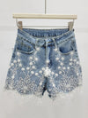 Isla Flower Denim Shorts