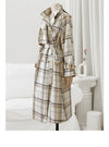 Elle Plaid Trench Coat