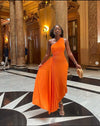 Gia Shoulder Pleated Dress
