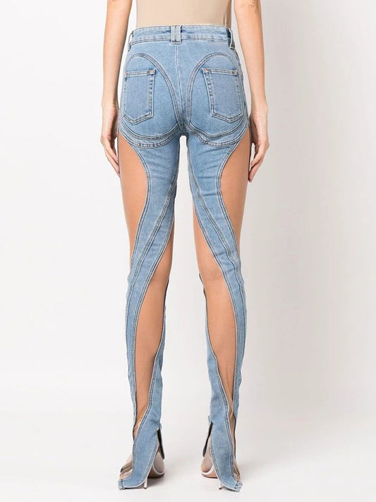 Kira Rise Mesh Skinny Jeans