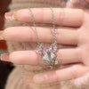 Mira Pink Bow Necklace