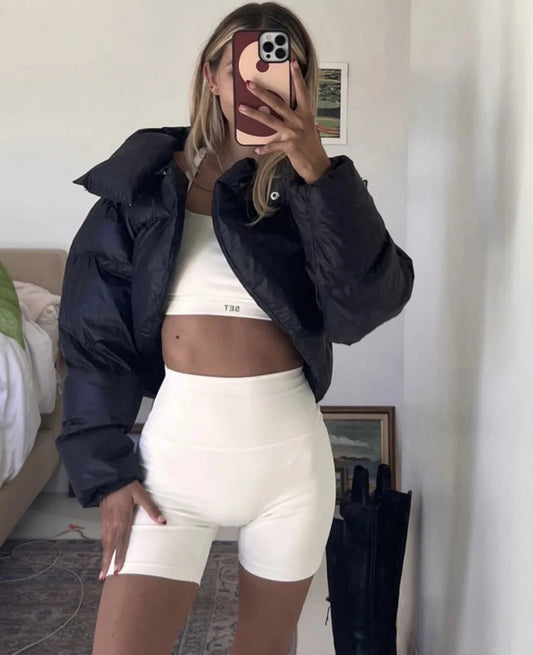 Kira Collar Zipper Puffer Jacket