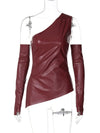 Hazel Shoulder Leather Vest