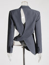 Faye Asymmetric Cutout Blazer