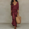 Oriane Knit & Satin Skirt Set