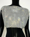 Vera Rhinestone Metal Crop Top