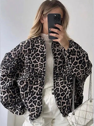 Talia Leopard Retro Jacket