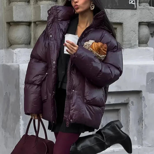 Siena Burgundy Lace Up Down Jacket