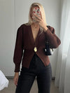 Nina Single Button Sweater