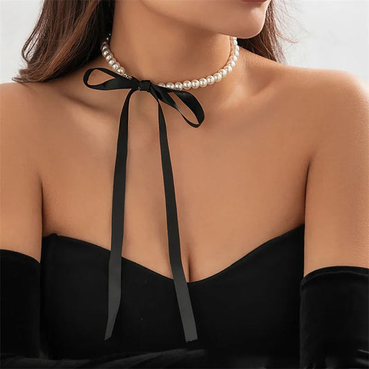 Mira Pearl Beaded Choker