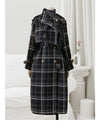 Elle Plaid Trench Coat