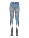 Kira Rise Mesh Skinny Jeans