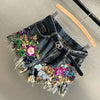 Hazel Floral Denim Shorts