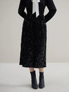 Mira Sequin Black Skirt