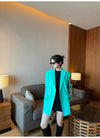 Hazel Oversized Crocodile Blazer