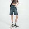 Olive Denim Shorts