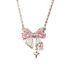 Mira Pink Bow Necklace