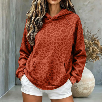Coralie Leopard Fleece Hoodie
