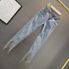 Gia Rhinestone Fringed Jeans