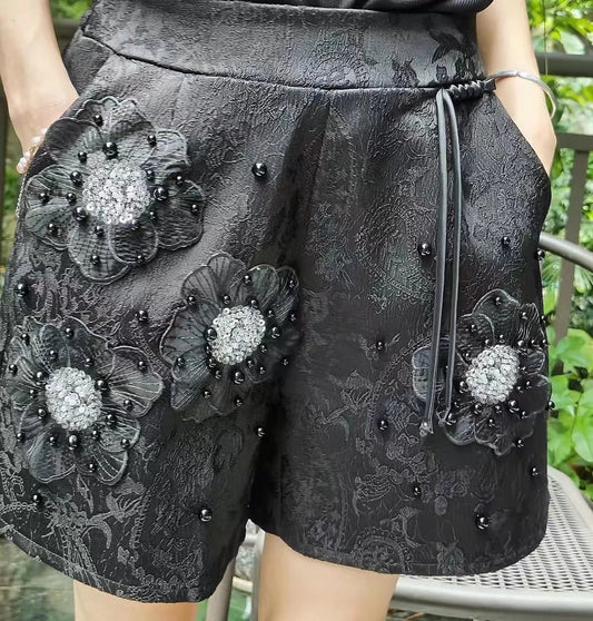 Olive Stitch Shorts
