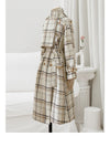 Elle Plaid Trench Coat