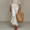 Oriane Knit & Satin Skirt Set