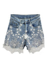 Isla Flower Denim Shorts