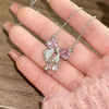 Mira Pink Bow Necklace
