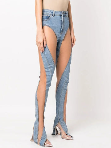 Kira Rise Mesh Skinny Jeans