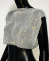 Vera Rhinestone Metal Crop Top